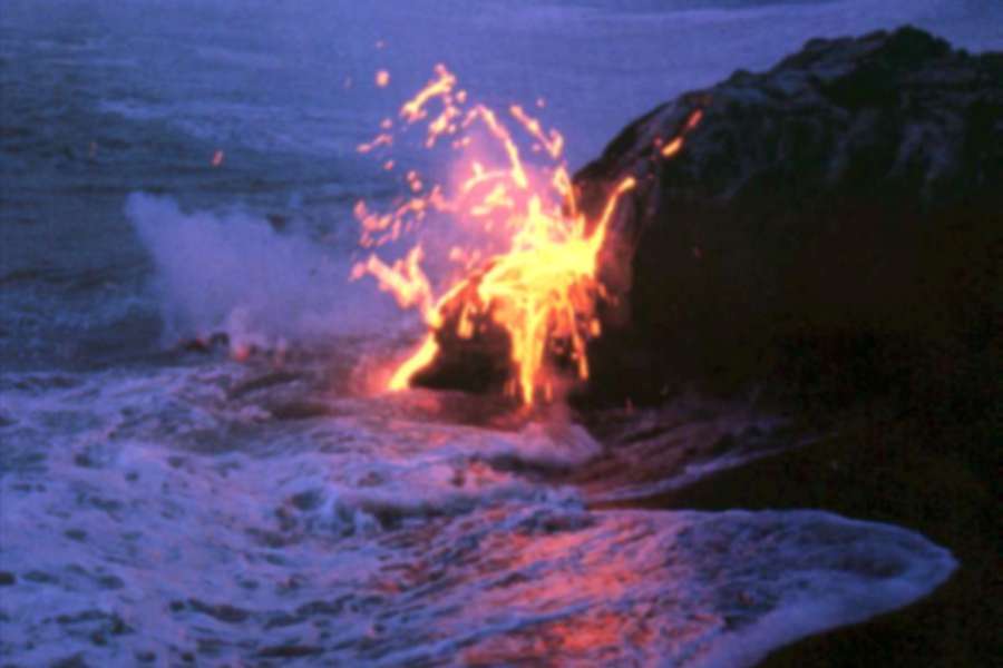 Figure 4 - Kilauea's lava meets the Pacific